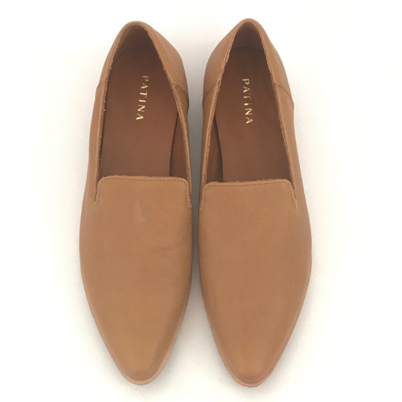 PORTLAND LEATHER PATINA Pointed Toe Leather Loafers Flats Dune Women’s Size 9 - Picture 3 of 16